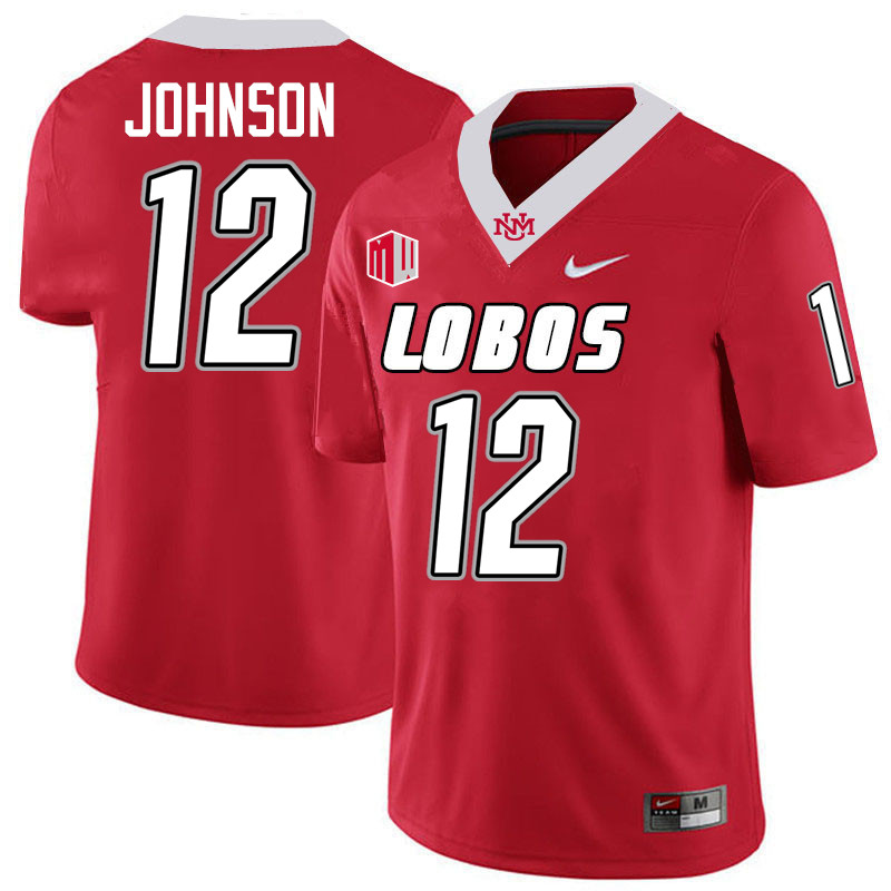 Jon Johnson UNM Lobos Jersey,New Mexico Lobos Football Jersey,Uniforms-Red